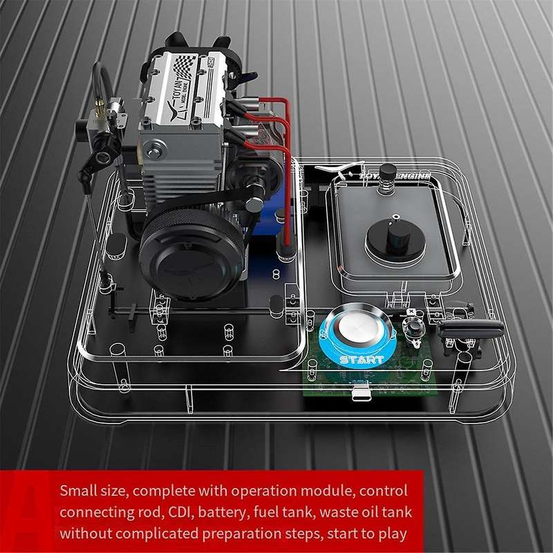-L200AC Air Cooled Engine Methanol Four Stroke Two Cylinder Engine Model Kit Assembly DIY -L200ACL