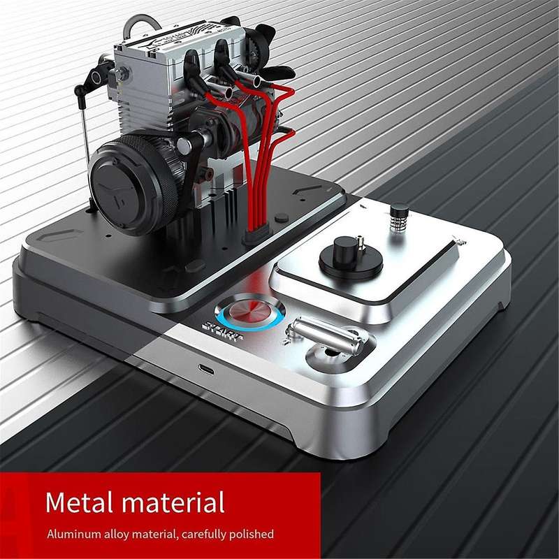 -L200AC Air Cooled Engine Methanol Four Stroke Two Cylinder Engine Model Kit Assembly DIY -L200ACL