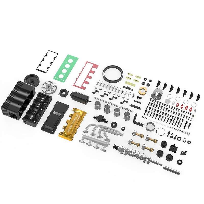 L400BGC Engine 4-Stroke Inline 4-Cylinder Water-Cooled Gasoline Engine DIY Assembly Model Kit