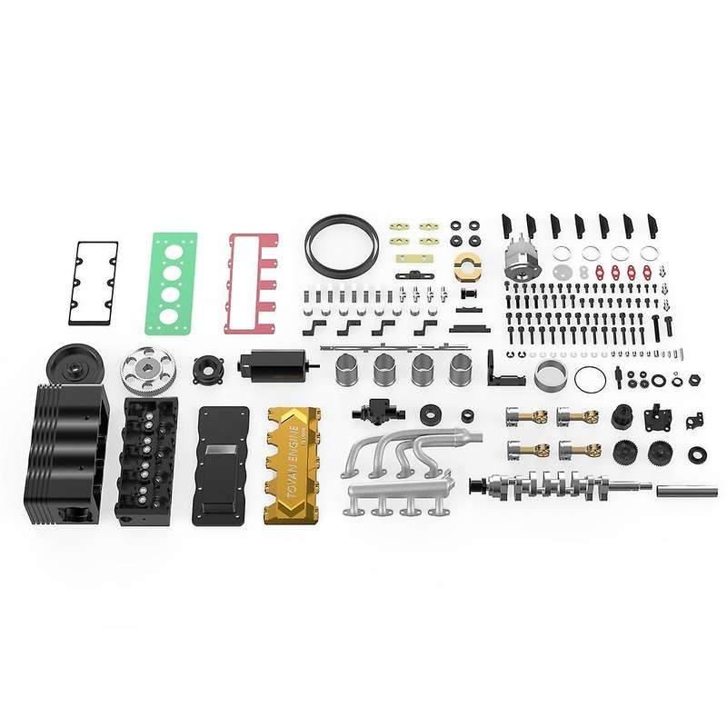 L400BGC Engine 4-Stroke Inline 4-Cylinder Water-Cooled Gasoline Engine DIY Assembly Model Kit