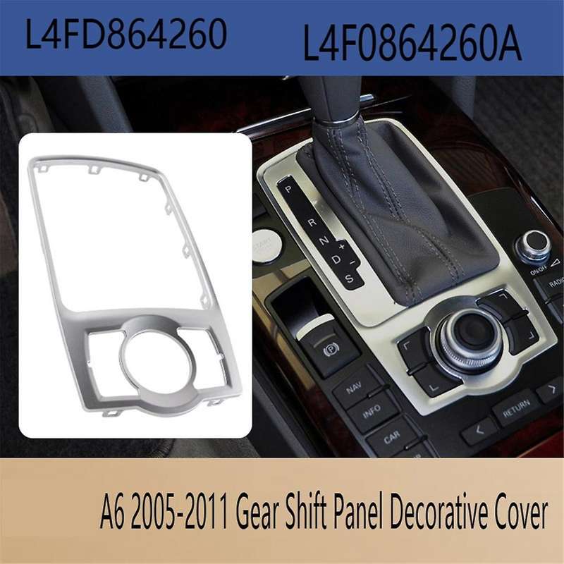 L4FD864260 Front Console Chrome Frame Trim for A6 2005-2011 Gear Shift Panel Decorative Cover L4F086