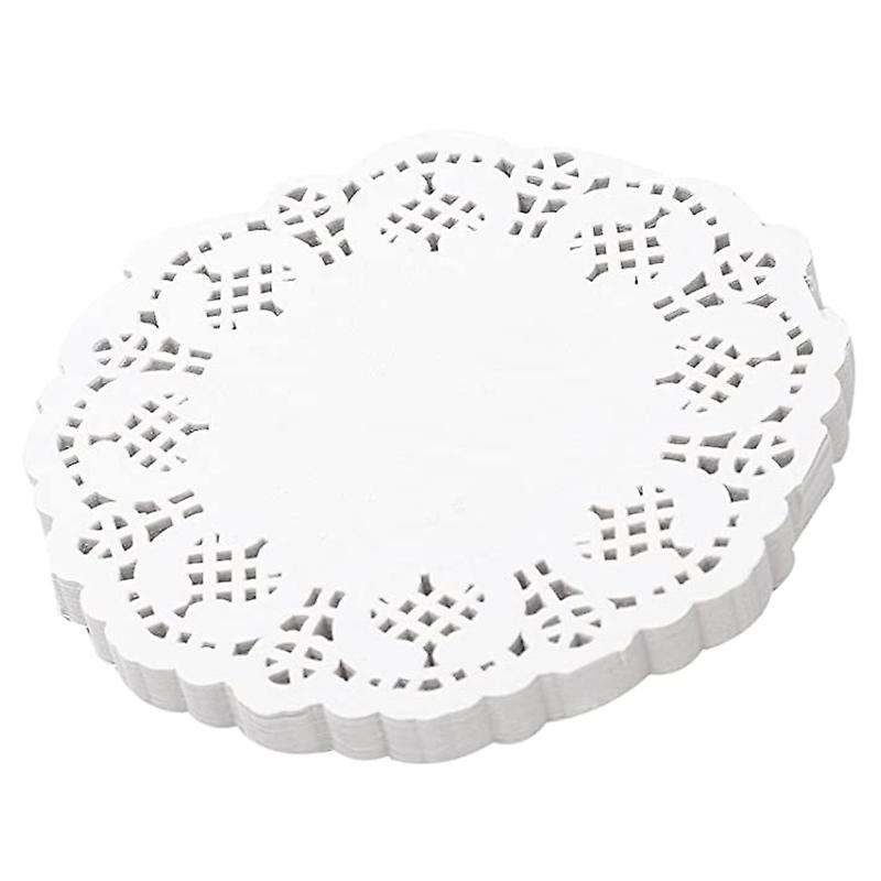 Lace Doilies Paper 100 Pcs,4.5 Inch Decorative Round Placemats,liners for Cake,desserts Baked Treat