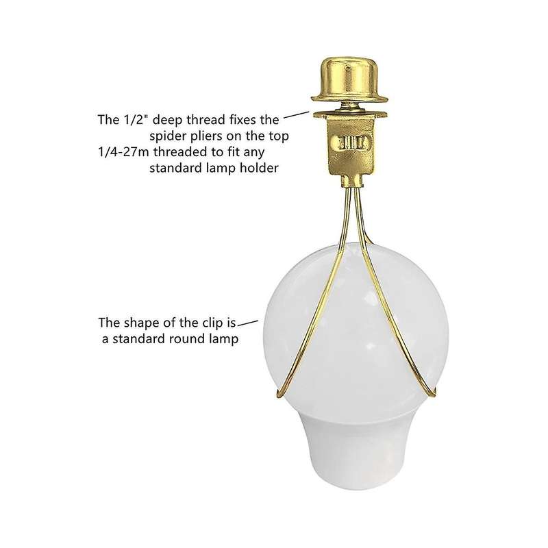 Lamp Shade Harp Holder Adapter Kit Includes Finial and Lampshades Levellers to Keep Lamp Shade Hard