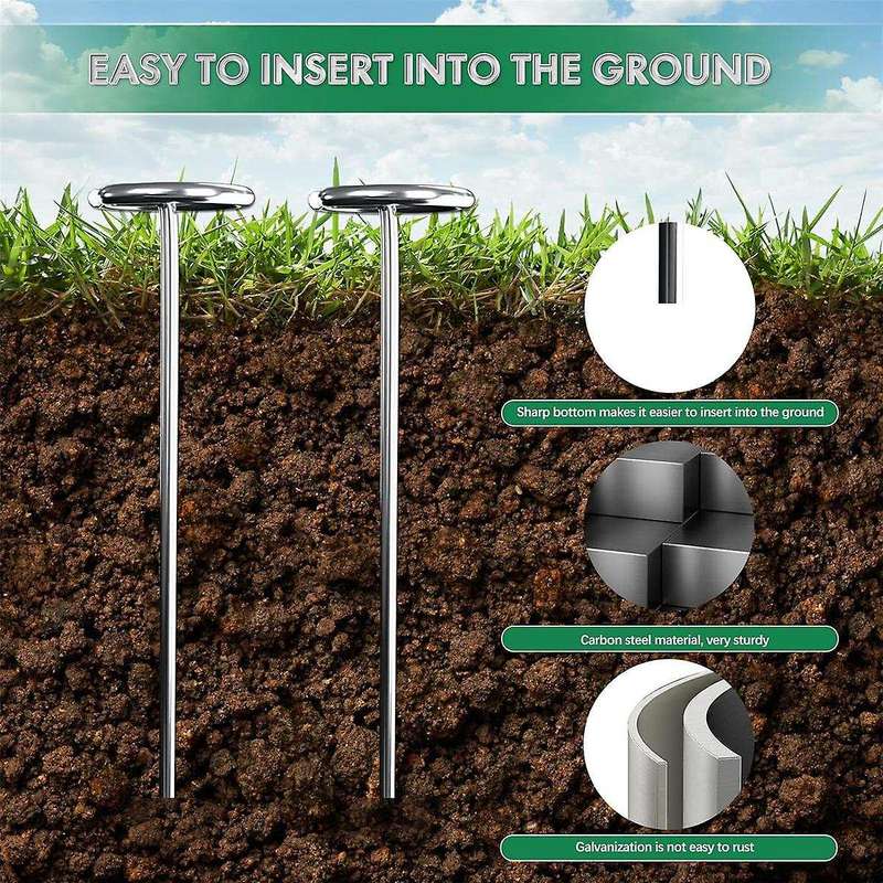 Landscape Staples 6 Inch Galvanized Landscape Sod Stakes Garden Staples Landscape Fabric Staples Wee