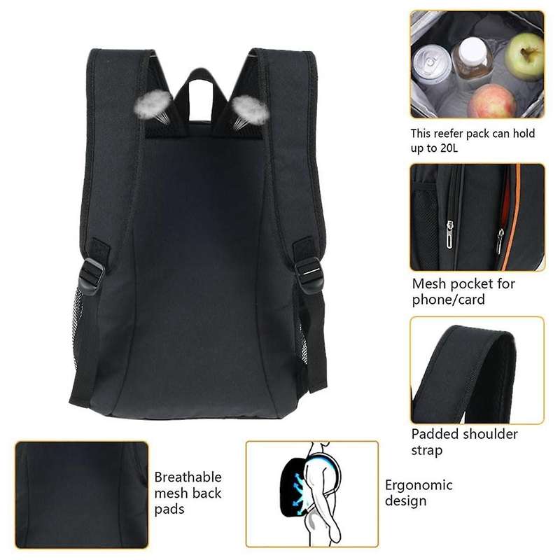 Large Capacity Backpack Freezer Leakproof Insulated Backpack Soft-Sided Bag Food Container for Trave