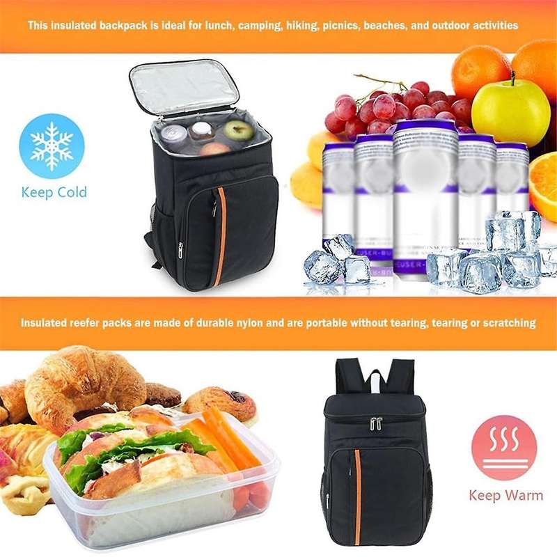 Large Capacity Backpack Freezer Leakproof Insulated Backpack Soft-Sided Bag Food Container for Trave