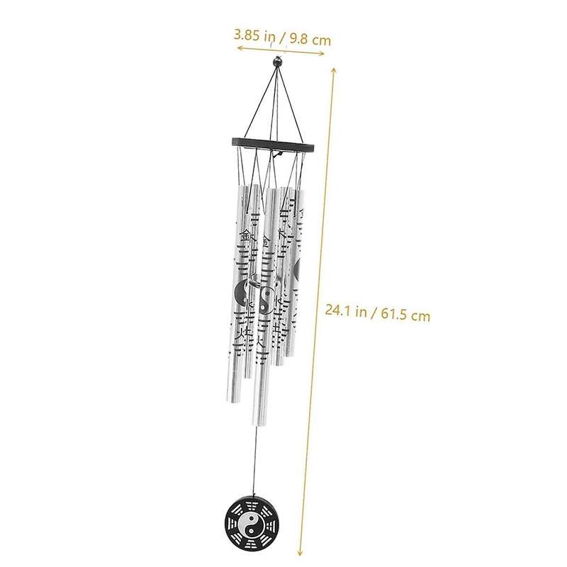 Large Bagua Wind Chime Pendant, Retro Metal Wind Chime, Retro Fortune Wind Chime, Garden Wind Chime