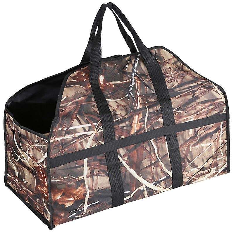 Large Capacity Oxford Fabric Firewood Wood Bag Outdoor Camping Log Carrier Camouflage Portable Bag C