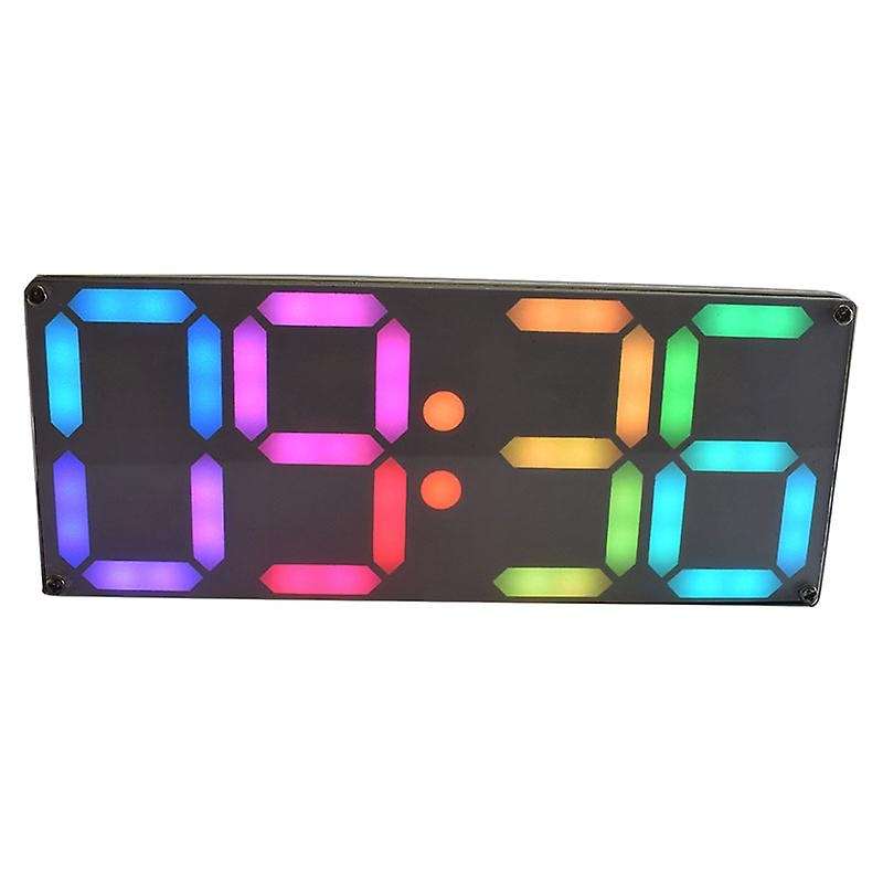 Large Inch Rainbow Color Digital Tube Clock Kit DS3231 Clock DIY Kit with Customizable Color Electro
