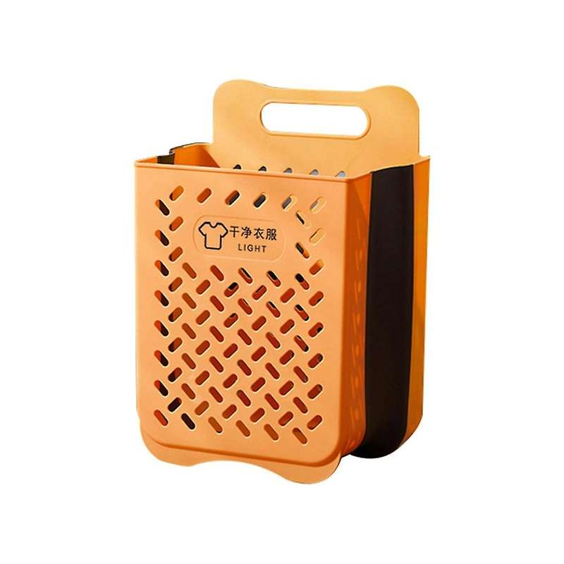 Large Portable Bathroom Folding Dirty Clothes Storage Basket Household Wall Hanging Punch-Free Laund
