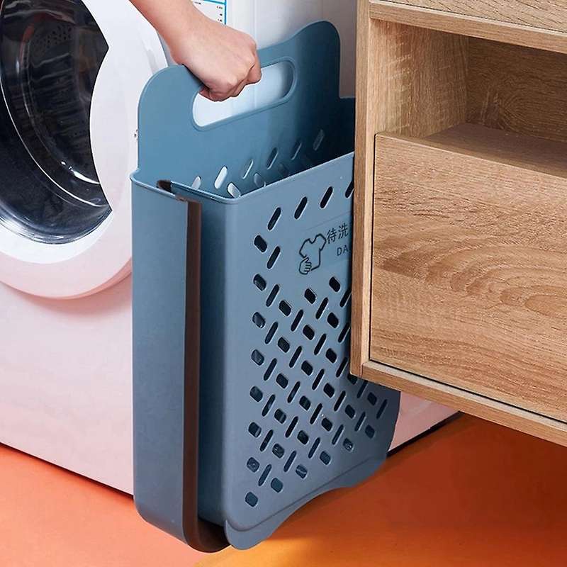 Large Portable Bathroom Folding Dirty Clothes Storage Basket Household Wall Hanging Punch-Free Laund