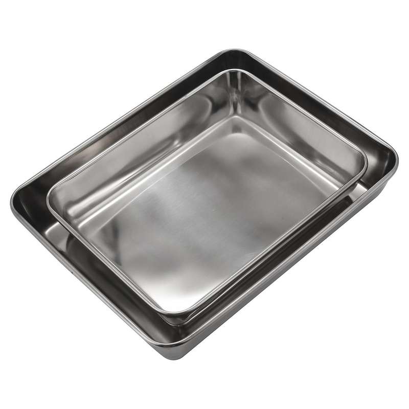 Lasagna 2, Rectangular Cake Deep Baking Sheet Pans Stainless Steel for Lasagna Cake