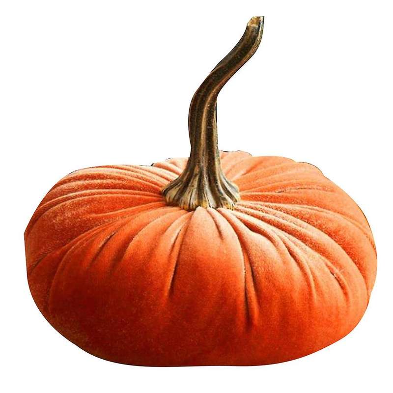 Large Velvet Pumpkins for Decorating,Handmade Artificial Harvest Pumpkins,Fall Halloween Thanksgivi