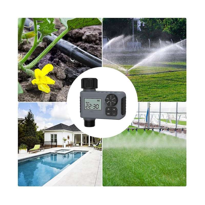 Larges Screen Display Smart Water Timer Garden Irrigation Controller Battery Powered Waterproof Gar