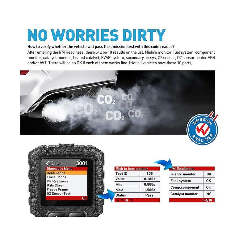 Launch Creader 3001 Obd2 Car Reader Scanner Engine Fault Code Reader Car Diagnostic Tool Check Engin