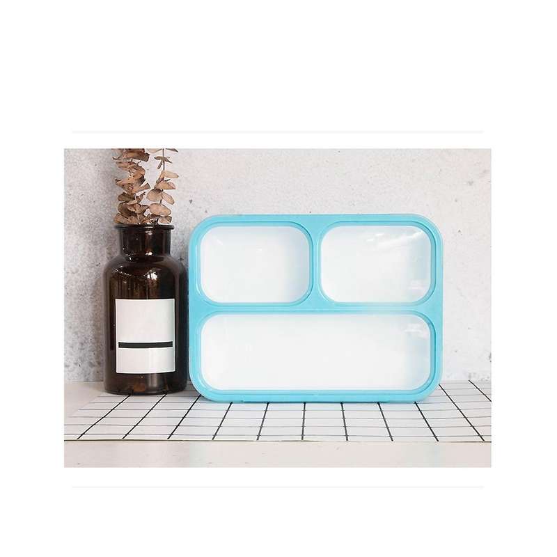 Lattice Energy Lunch Box Portable Fast Food Box Thin Lunch Box Frame Sealed Plastic Lunch Box Simple