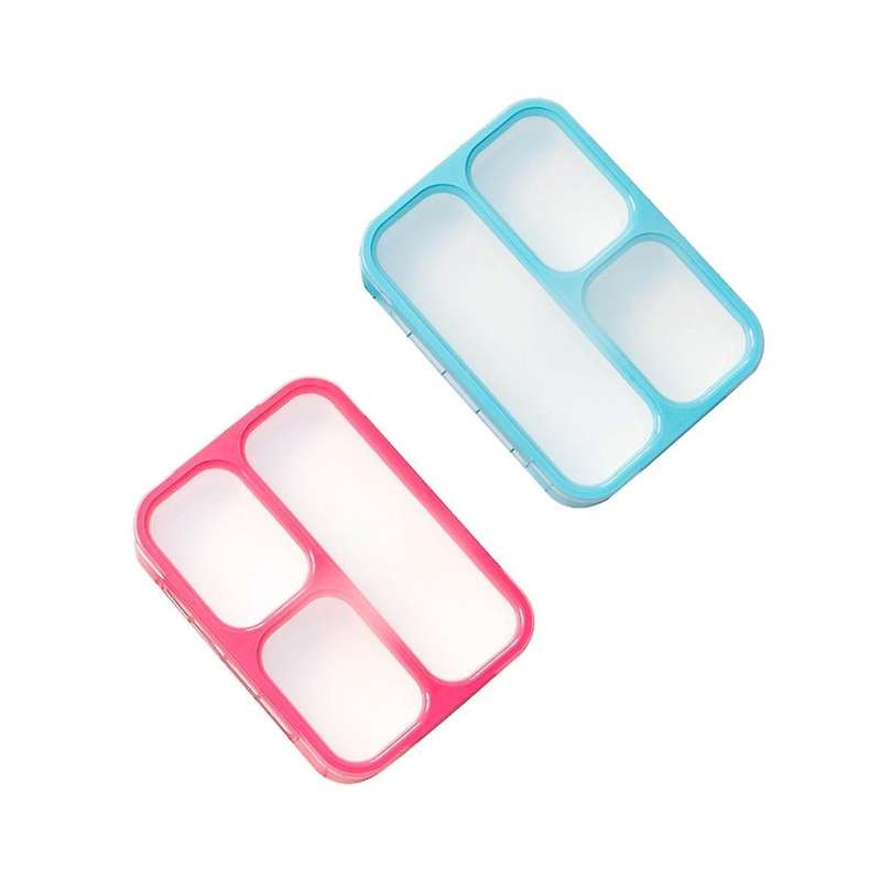 Lattice Energy Lunch Box Portable Fast Food Box Thin Lunch Box Frame Sealed Plastic Lunch Box Simple