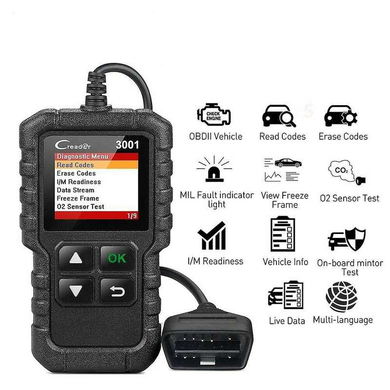 Launch X431 Cr3001 Auto Full Obd2 Obdii Code Reader Scanner Creader 3001