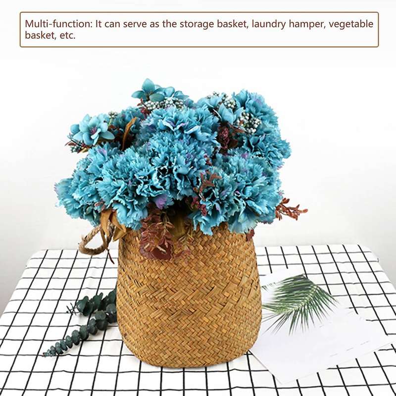 Lavender Vase Woven Sundries Baskets Hanging Flower Basket Babysbreath Potted Flowerpot Home Basket