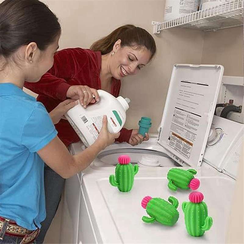 Laundry Decontamination Anti- Ball Laundry Ball Reusable Cactus Washing Machine Hair Cleaning Tool