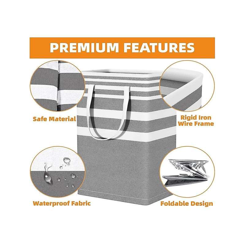 Laundry Basket, 3-pack 75l Waterproof Laundry Hamper, Collapsible Laundry Bag with Extended Handles