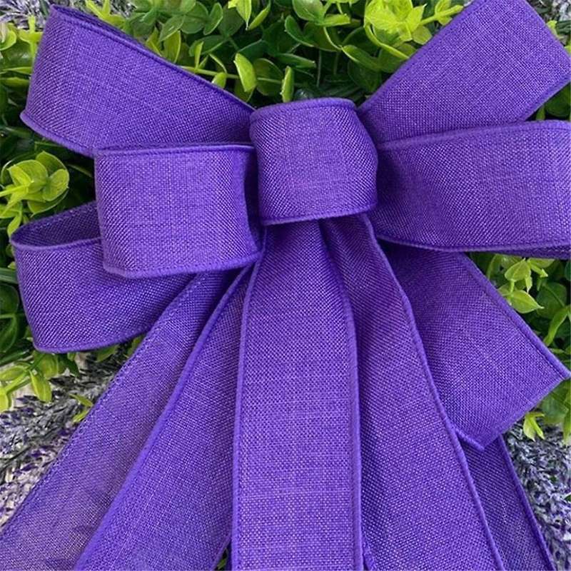 Lavender Wreaths for Front Door, Artificial Spring Easter Wreaths with Green Leaf, Farmhouse Wreath