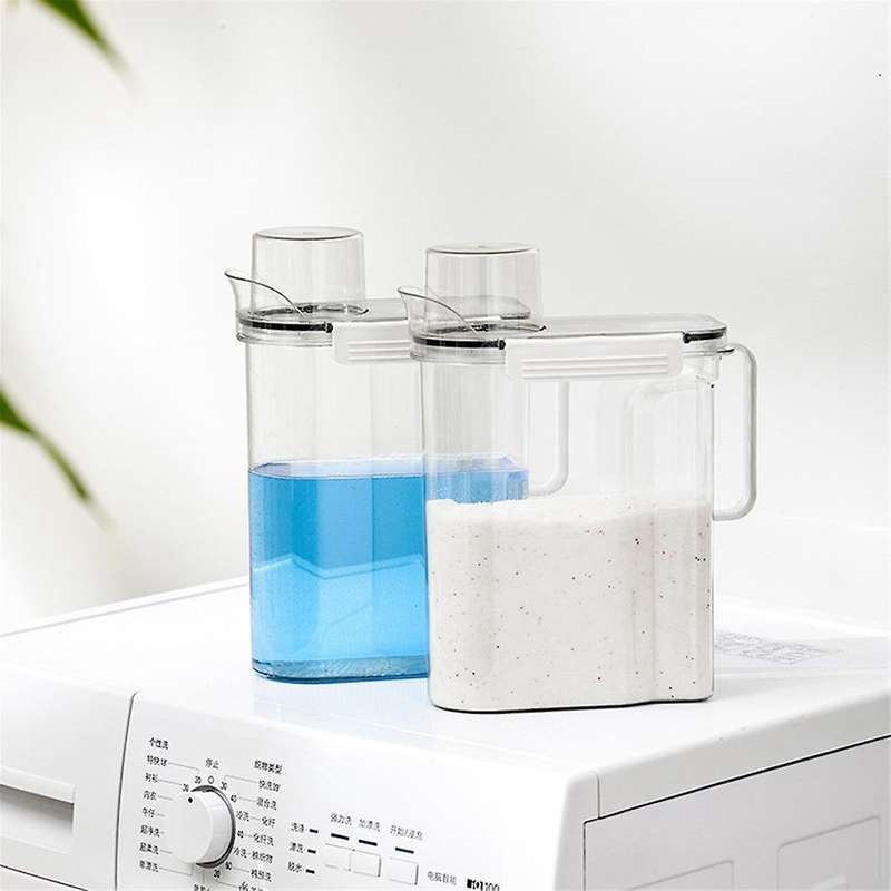 Laundry Detergent Basket Washing Powder Container Plastic Laundry Hamper with Lid