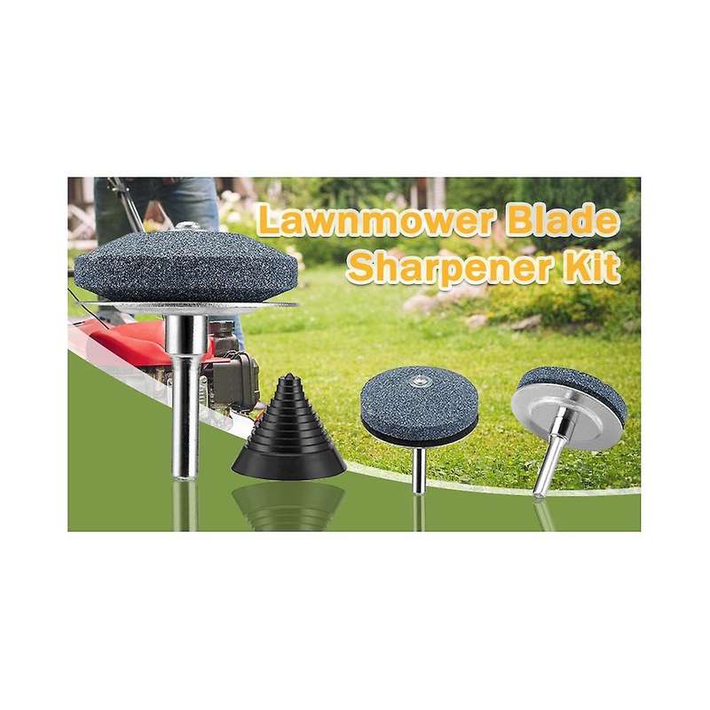 Lawn Mower Blade Sharpener with Metal Baffle, Universal Wear-resistant Lawnmower Blade Sharpener for