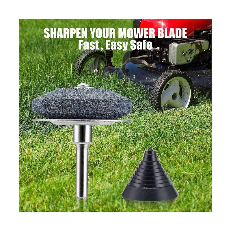 Lawn Mower Blade Sharpener with Metal Baffle, Universal Wear-resistant Lawnmower Blade Sharpener for