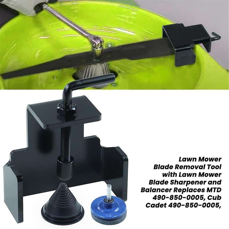 Lawn Mower Blade Removal Tool with Lawn Mower Blade Sharpener and Balancer Replaces 490-850-0005 Bla