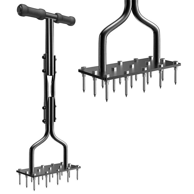 Lawn Aerator Spikes Aerating Tool, Manual Aeration Tools,Yard Aerators with Cleaning Weeder Tool for