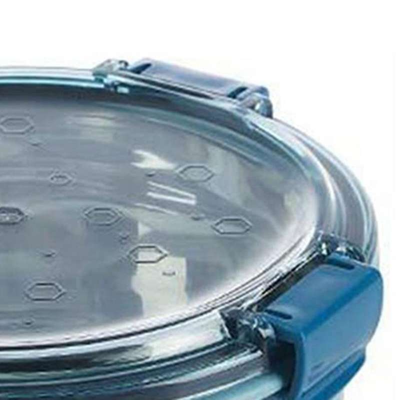 Layer Insulation Round Stainless Steel Lunch Box Hermetic Lunch Box for Adults Or Kids Silver 1000ML