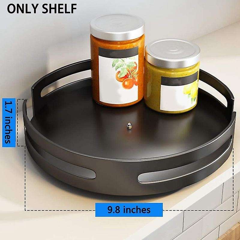 Lazy Turntable Cabinet Organizer -9.8 Inch Plastic Clear Spinning Organization & Storage Container
