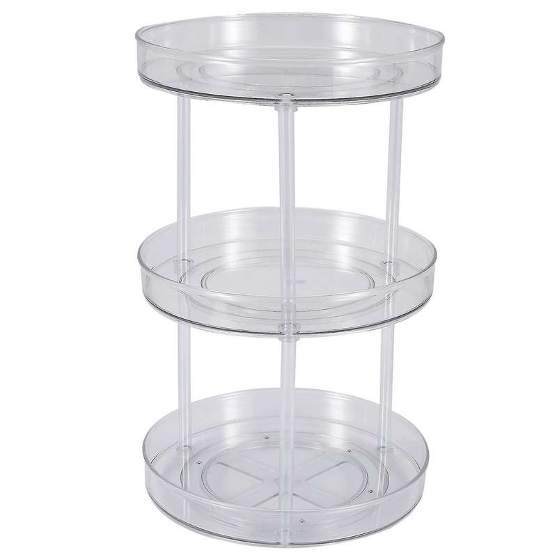 Lazy Turntable Cabinet Organizer,clear Lazy Organizer Rack for Cabinet for Kitchen Bathroom B