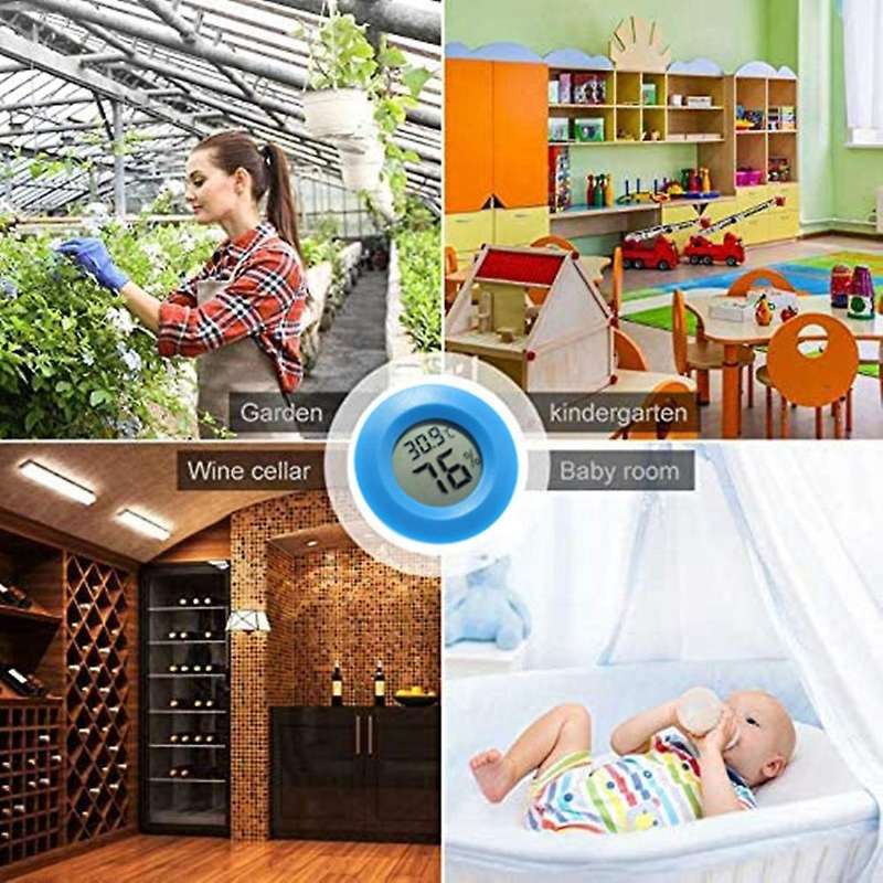 LCD Display Round Digital Thermometer Hygrometer Temperature Meter Tester for Animal
