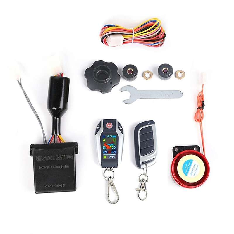 Lcd Motorcycle Alarm Auto Lock/unlock Security System Two Anti-theft Alarms Keyless Engine Start,tir