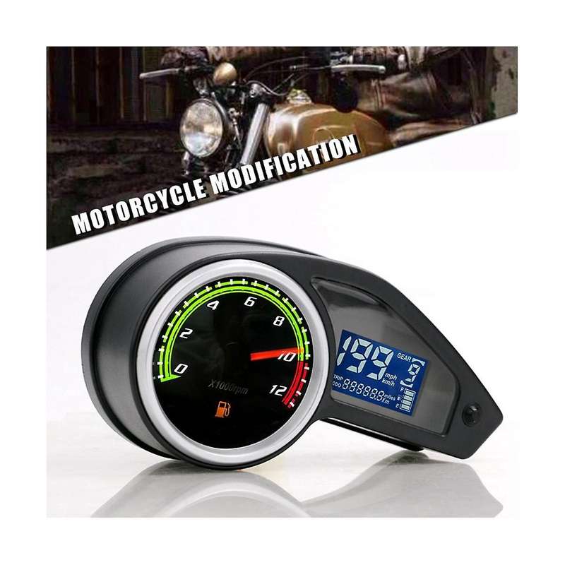 Lcd Motorcycle Odometer Replace Hawk Digital Speedometer Universal Gauges