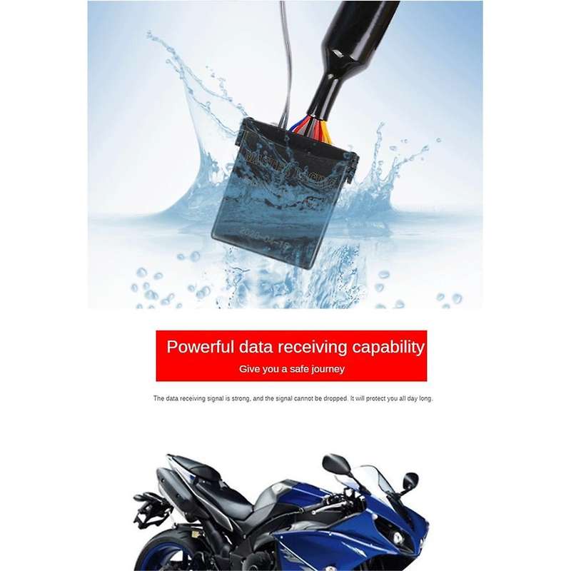 Lcd Motorcycle Alarm Auto Lock/unlock Security System Two Anti-theft Alarms Keyless Engine Start, wi