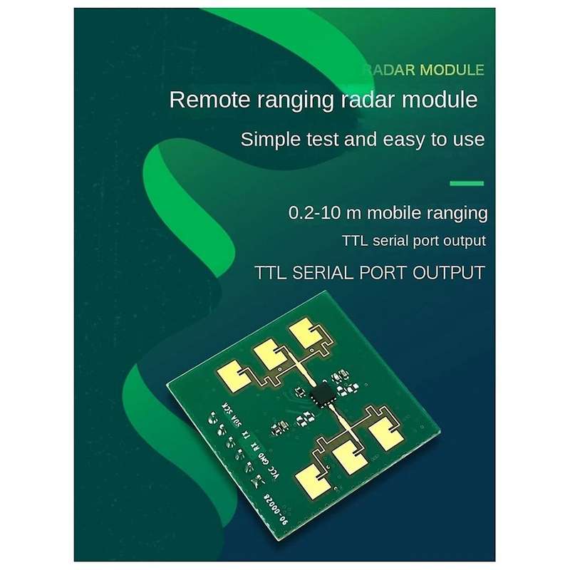 Ld1158e 24g Mobile Ranging Radar Sensor Module Long Distance One Receive and One Transmit Ttl Seria