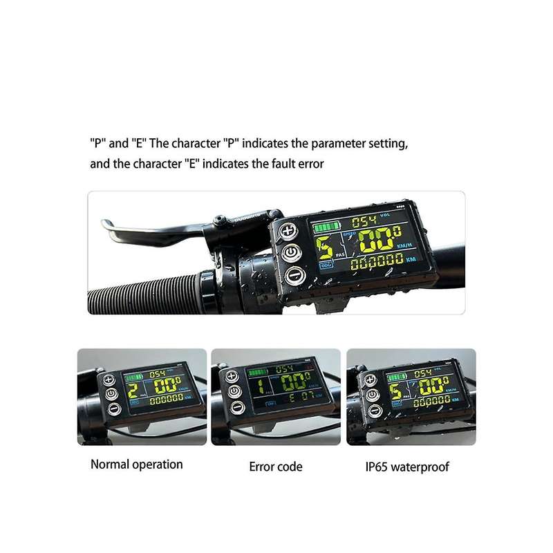 Lcd-s866 Electric Bicycle Color Lcd Display Instrument 24v 36v 48v Electric Bicycle Modification, S