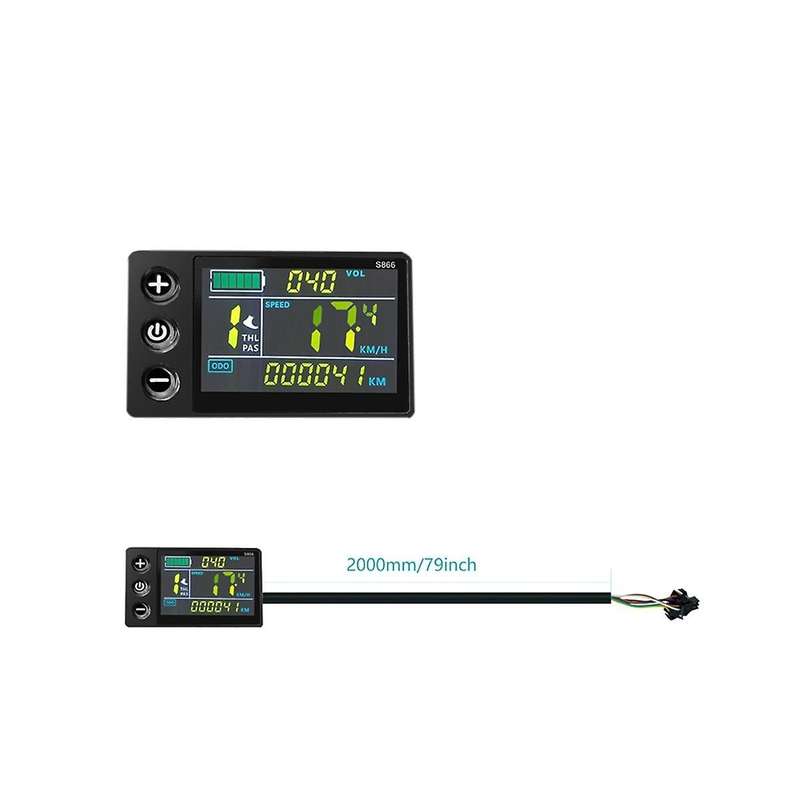 Lcd-s866 Electric Bicycle Color Lcd Display Instrument 24v 36v 48v Electric Bicycle Modification, S