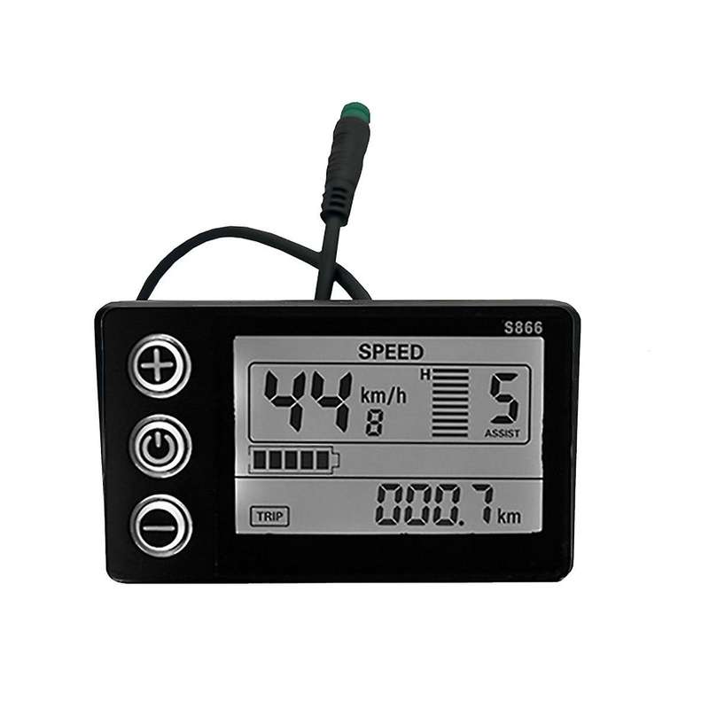 Lcd-s866 Electric Bike Lcd Display Meter 24v 36v 48v E-bike Control Panel with Waterproof Plug Ebik