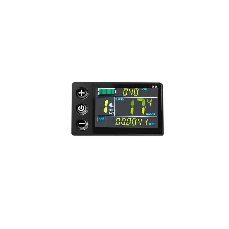 Lcd-s866 Electric Bicycle Color Lcd Display Instrument 24v 36v 48v Electric Bicycle Modification, W