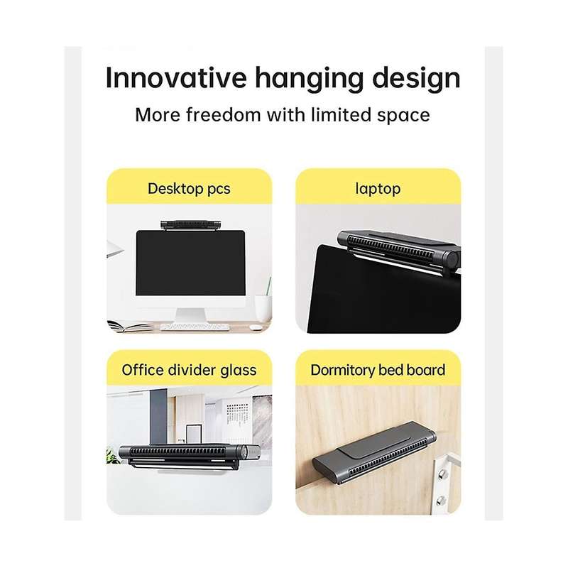 Leafless Charging Fan Usb Office Computer Clip Screen Fan Strong Hanging Screen Fan