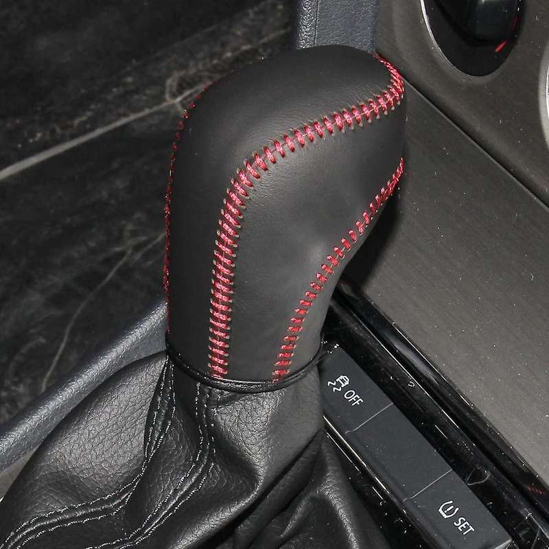 Leather Car Gear Shift Knob Cover Compatible Golf 6 7 MK6 MK7 DSG Tiguan