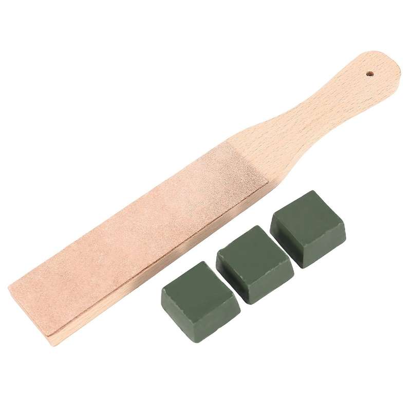 Leather Stropping Leather Strop Board 3 Packs Leather Sharpening Polishing Compound Hone Knife Shar