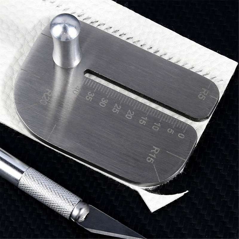 Leather Pulling Board Practical Cutting Ruler Tool Stainless Steel Manual Leather Cut Auxiliary Acce
