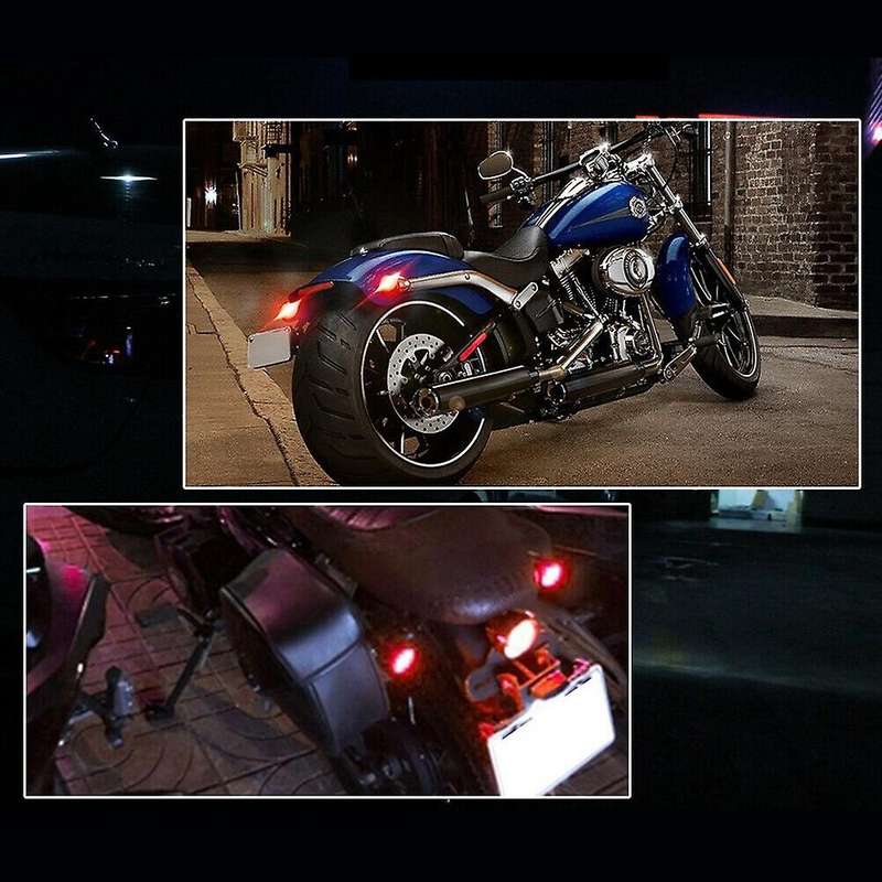 LED 1157 Turn Signal Light 2 Inches Tail Brake LED with Smoke Lens Cover for Touring Softail Glide