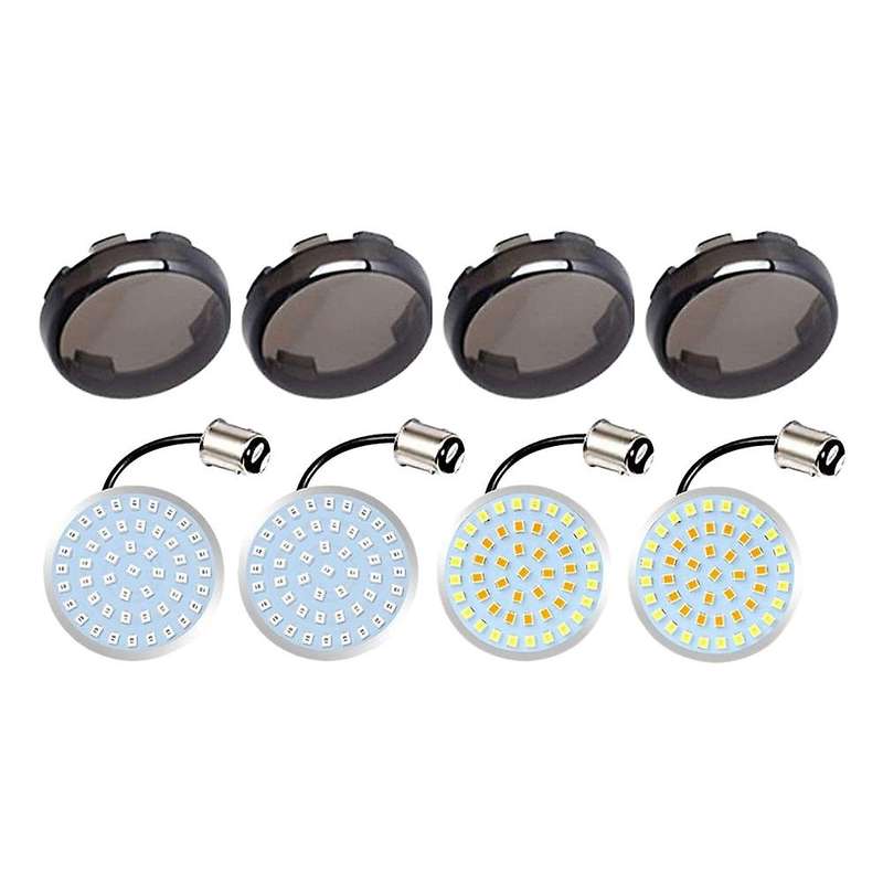 LED 1157 Turn Signal Light 2 Inches Tail Brake LED with Smoke Lens Cover for Touring Softail Glide