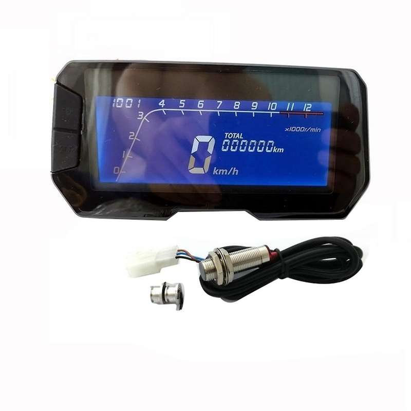 Led 12000rpm 6 Gear Universal Motorcycle Lcd Digital Speedometer Backlight Odometer 2 4 Cylinders Me